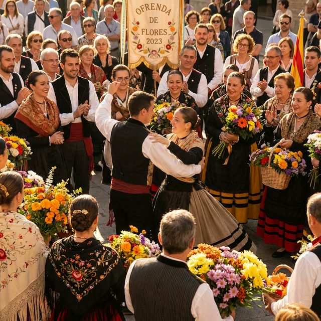 Plaza de La Misericordia de Zaragoza en Fiestas del Pilar